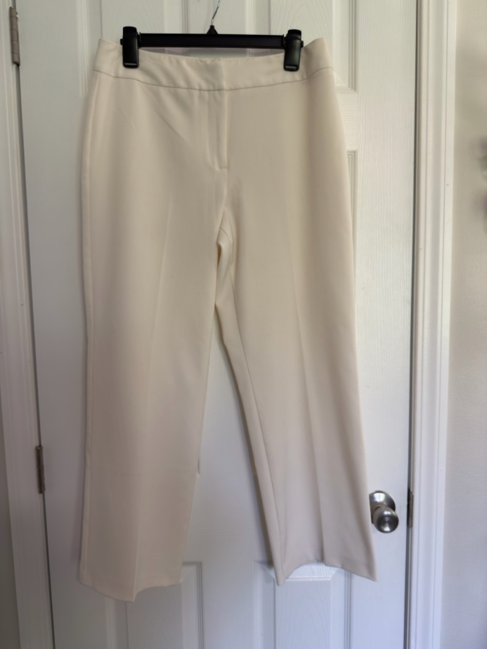 Kim Rogers Ivory Dress Pants Straight Leg Regular Women 10P